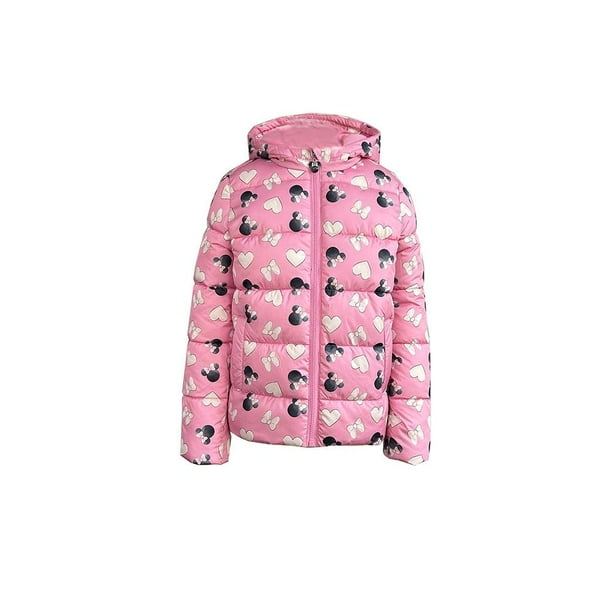 Chamarra Minnie Mouse Para Niña Estilo Acolchada Talla 10 Color Rosa