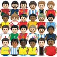 thumbnail image 1 of Juguetes para niños Estrellas de fútbol Bloques de construcción Jugador deportivo Bailey Messi Ronaldo Mini figuras de acción Juguetes para niños Regalos de Navidad, 1 of 5