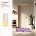 thumbnail image 3 of ODIKA 4'x6' Machine Washable Non-Slip Area Rug, Boho Triangle Colorful Geometric High Traffic Rug, Purple, 138449, 3 of 7