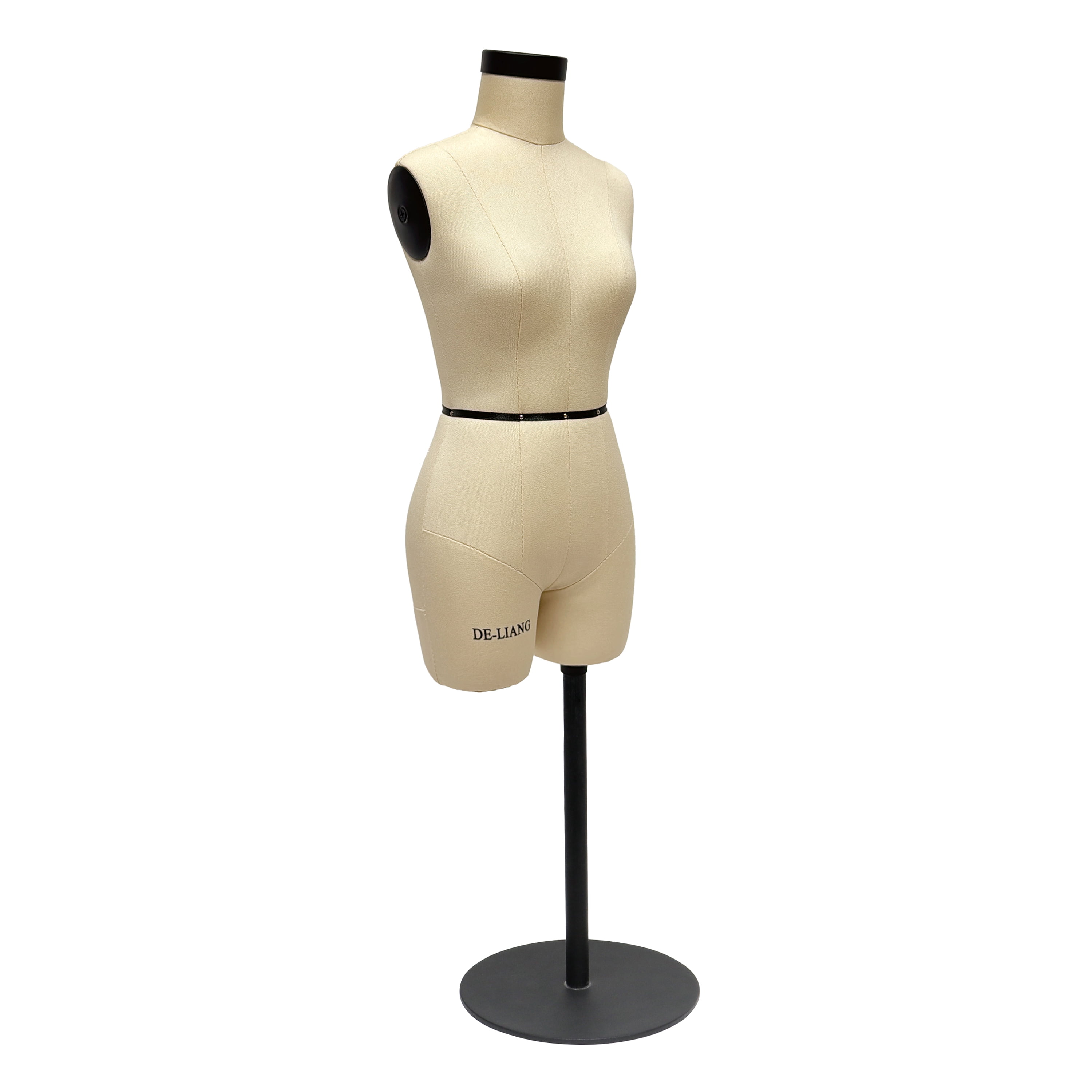 DE-LIANG Half Scale Dress Form（Not Adult Full Size） 1:2 Miniature Sewing Half Size Mannequin Not Fully Pinable Dressmaker Dummy 43cm Body Height Female Torso Tailor Model for Draping Beige