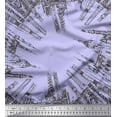 thumbnail image 3 of Soimoi Blue Cotton Voile Fabric Text & Monuments Architectural Printed Fabric 1 Yard 42 Inch Wide, 3 of 3