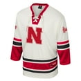 thumbnail image 2 of Men's Colosseum Cream Nebraska Huskers Puck Proud Fashion Hockey Jersey, 2 of 3