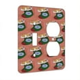 thumbnail image 1 of KuzmarK™ 2 Gang Single Toggle / Single Duplex Wall Plate - Corgi Christmas Stocking JOY Set O Dog Modern Art by Denise Every, 1 of 1