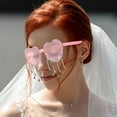 thumbnail image 4 of Gafas de sol con forma de corazón, sin montura, modernas para fiestas y bailes., 4 of 7
