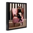 thumbnail image 2 of Stupell Industries Eclectic Pamper Party Cat Black Floating Frame Canvas Art, 18 x 18, by Lucia Heffernan, 2 of 8