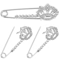 thumbnail image 3 of 3pcs Crown Pin Broche Pin de seguridad Pin de seguridad Pin de chal para mujeres, 3 of 6