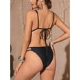 thumbnail image 4 of Charmo Ensemble Bikini Triangle Croisé Taille Haute Imprimé Serpent pour Femmes Deux Pièces Maillot de Bain, 4 of 5