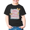 thumbnail image 3 of XAOFW Girls Back To School T Shirts Short Sleeve Round Neck Cartoon Printed Tees Lightweight First Day Of School Shirt For Toddler Kids Comfortable Tops 3-4 Years, 3 of 7