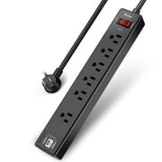 Power Strip with 6 Ft Extension Cord, YINTAR Surge Protector with 6 AC Outlets and 2 USB Ports & 1 Type C Port, 2100 Joules, ETL Listed.