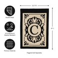 thumbnail image 2 of Evergreen 12.5 in. x 18 in. Cambridge Monogram Garden Applique Flag Letter C, 2 of 5