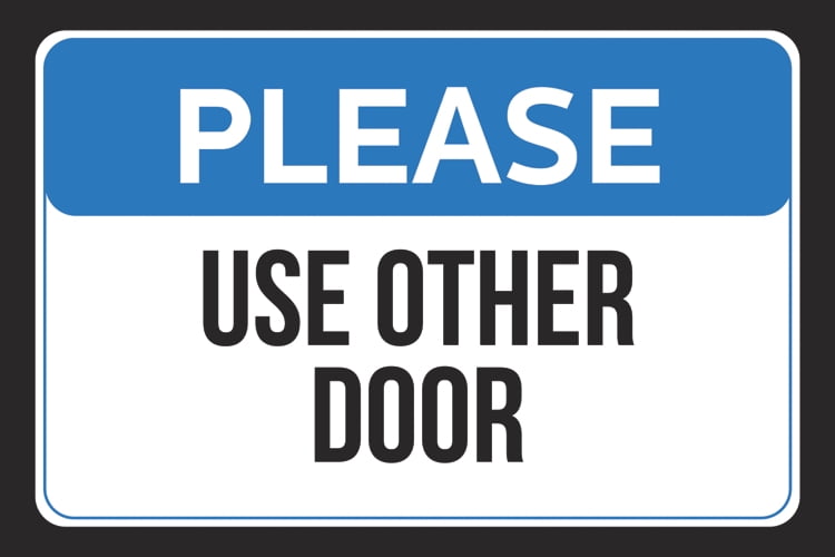 Please Use Other Door Business Store Employee Customer Wall Print