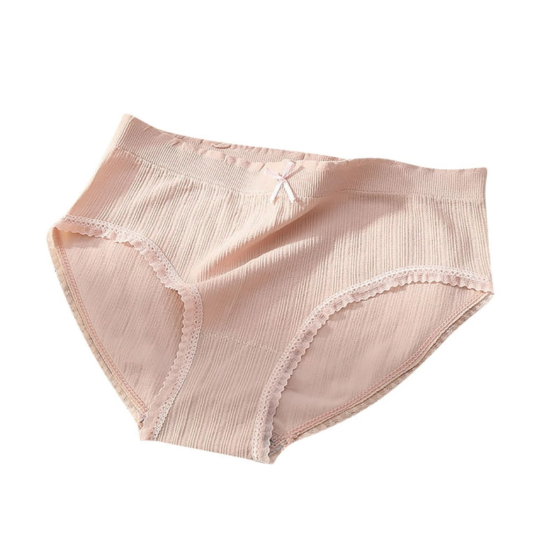 Seamless Panties Underwear Women Women's Mid-Waist Seamless Lace Cotton  Underwear Clearance
