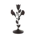 thumbnail image 6 of 7" x 14" Black Polystone Perching Bird Sculpture with Leaf Vine and Copper Shading, by DecMode, 6 of 9
