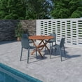 thumbnail image 2 of Amazonia Saralegui 5-Piece Solid Wood 100% FSC Octogonal Patio Dining Set, Gray Chairs, Seating Capacity: 4, 2 of 15