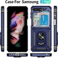 thumbnail image 2 of Flip 5 Case for Samsung Z Flip 5 Case with Ring (Military-Grade) Anti-Drop, Heavy Duty Protective Case for Galaxy Z Flip 5 Case- Blue, 2 of 12