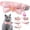 A, variant on Luoshdecor Adorable Cat Collar with Bow,Pink Lace Bow Cute Kitten Collars Adjustable Breakaway Safety Cat Bowtie Collar