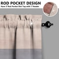 thumbnail image 3 of Vintage Gray Abstract Oil Painting Tier Cafe Curtains for Bathroom Living RV Rod Pocket Window Drapes 36 Inch 2 Panels Set 28"x36" 2 Panels Window Treatment Tiers, 3 of 4