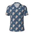 thumbnail image 2 of Daiia Space Puppy Pattern Men’s Polo Shirts,Solid Deck Shirt,Classic Fit, Breathable Cotton Polo for Casual and Sport Wear-4X-Large, 2 of 9