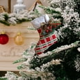 thumbnail image 6 of JeashCHAT Mini Knitted Christmas Stockings Hanging Ornaments, Christmas Tree Decorations Soft Stocking Pendant with Bow Pine Needles Berries Pinecones, Xmas Holiday Party Decor, 6 of 6