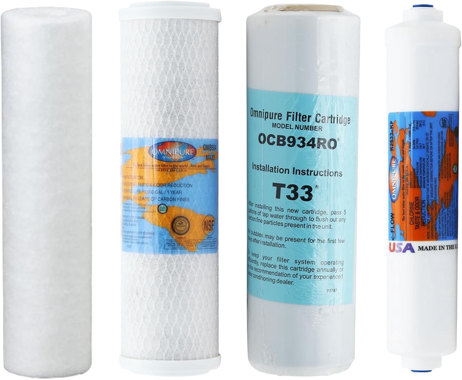 TGI-525 & TGI-525P Compatible RO Filter Replacement Kit - Membrane Sold Separately