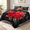 Printed Pattern - Black Floral-King Size 87x94, variant on Animal Printed - Tiger & Horse King Size 87x94 Raschel Fleece Bed Blanket