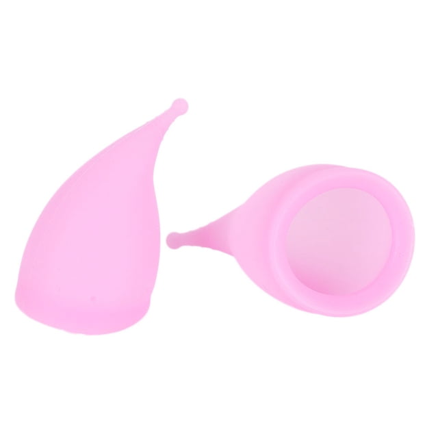 Copa menstrual reutilizable de silicona para mujer, segura para la menstruación, copa de higiene femenina (rosa LS)