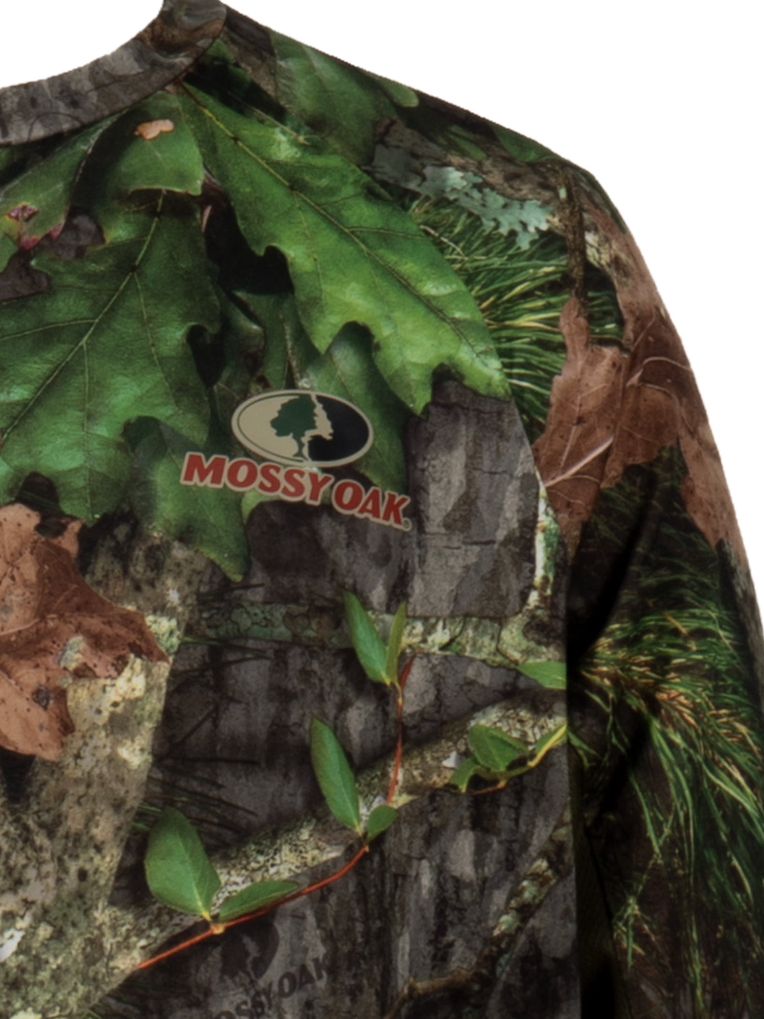 Mossy Oak Men's Long Sleeve Half-Zip Turkey Hunting Performance Camo Hoodie Pullover, Sizes S-3XL