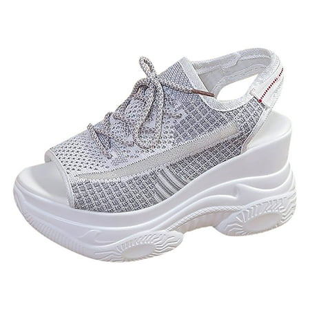 

PEASKJP Summer Sandals New Womens Bohemia Flat Sandals Summer Beach Glitter Beaded Flip-Flop Thong Shoes (Grey 6.5)