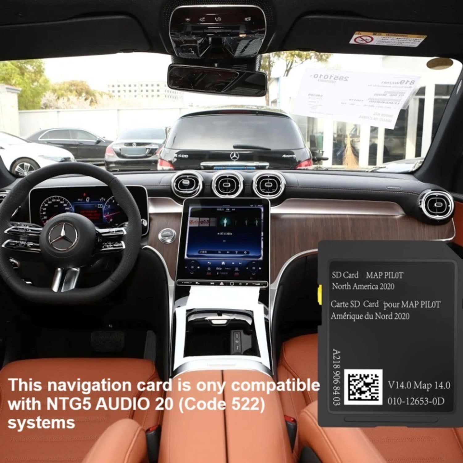 Navigation SD Card A2189068403 Compatible with Garm./Pilot, CLA.Version 14.0 (MAP 14.0) ONLY BE Used in The Audio 20 (Code 522) NTG