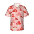 thumbnail image 2 of Picia Cute Mushroom1 Gentle Cotton Regular Fit Short Sleeve Casual Hawaiian Shirt for Men-Small, 2 of 9