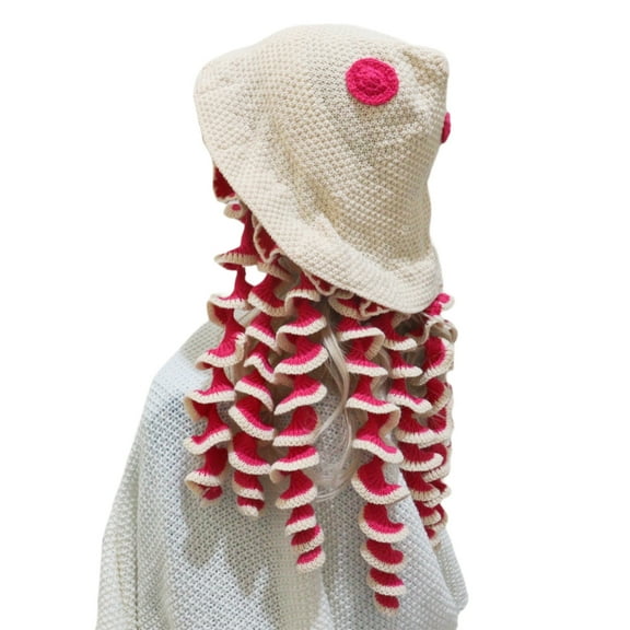 Yokua Novelty Jellyfish Hat Knitted Caps Adult Warm Fisherman Hat for Halloween Party