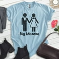 thumbnail image 2 of Big Mistake Shirt, Unisex Women's Men's Shirt, Marraige Shirt, Married Shirt, Newlywed Shirt, Heather Light Blue, XX-Large, 2 of 6