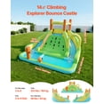 thumbnail image 2 of VEVOR Inflatable Bounce House, 13.3 x 11.4 x 8.4 ft Inflatable Bounce House Water Slide, Bouncer Castle with Climbing Wall, Double Tall Slides, Splash Pool & Mini Soccer, for 3 to 4 Kids Ages 3 to 8, 2 of 9