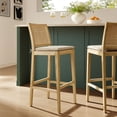thumbnail image 1 of Modway Ovard Wood and Rattan Bar Stool in Natural, 1 of 9