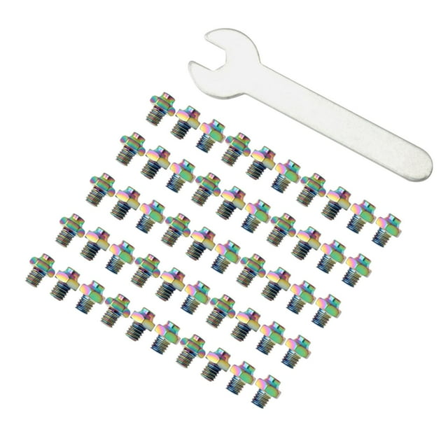 50 tornillos para pedales de bicicleta, pernos fijos antideslizantes, accesorios para ciclismo, 8 x 6 mm Vistoso