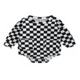 thumbnail image 1 of PENGXIANG Babys Casual Manches Longues Col Rond Mode Imprimé Triangle Combinaisons avec Poches, 1 of 7