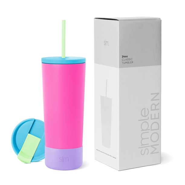 Vaso aislante, simple, moderno, clásico, de acero inoxidable de 24 onzas