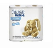 Great Value Ultra Soft Bathroom Tissue, 4 Big Rolls