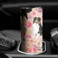 thumbnail image 3 of 20oz Bernese Mountain Dogs with Flowers Skinny Tumblers Stainless Steel Tumbler with Lid and Straw,Vacuum Insulated Double Wall Travel Tumbler Cups with Cleaning Brush for Coffee,Tea, 3 of 6