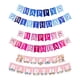 thumbnail image 2 of Inteprter Bandera azul de feliz cumpleaños de 9,8 pies para decoraciones de cumpleaños de fiesta de cumpleaños feliz Kits de decoración para fiestas Rosa 16.4 pies, 2 of 6