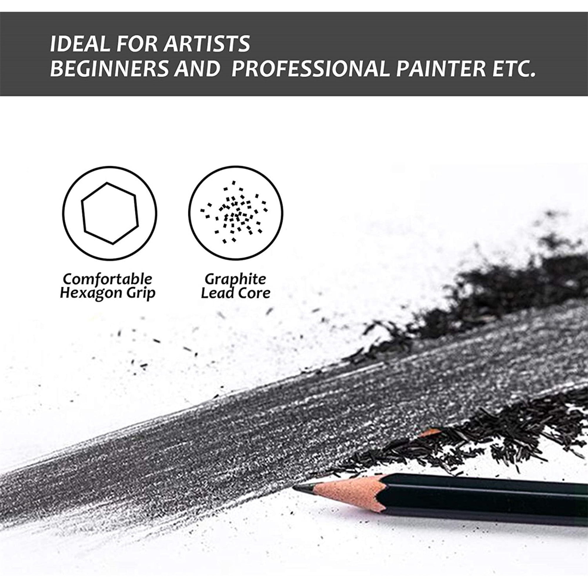 Grey Black Art Pencil Set 12 pcs, For Sketching,Drawing at Rs 100