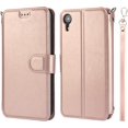 thumbnail image 2 of for iPhone XR Wallet Case with Card Holder Slots,Kickstand Phone Cover Premium Leather Magnetic Closure Slim Flip Shockproof Wrist Strap Case for iPhone XR 6.1",Rosegold, 2 of 14