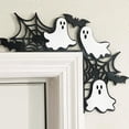 thumbnail image 1 of Decoraciones para puertas de Halloween, 1 pieza de madera con forma de calabaza, fantasma, bruja, letrero para esquinas de puertas de Halloween, adorno para el hogar, la oficina, festival, decoración, 1 of 7