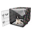 thumbnail image 5 of Floral Dog Crate Cover, Graphical Scene of Vibrant Close Shot Peonies Arrangement Botanical Art, Easy to Use Pet Kennel Cover Small Dogs Puppies Kittens, 7 Sizes, Teal and Multicolor, by Ambesonne, 5 of 6