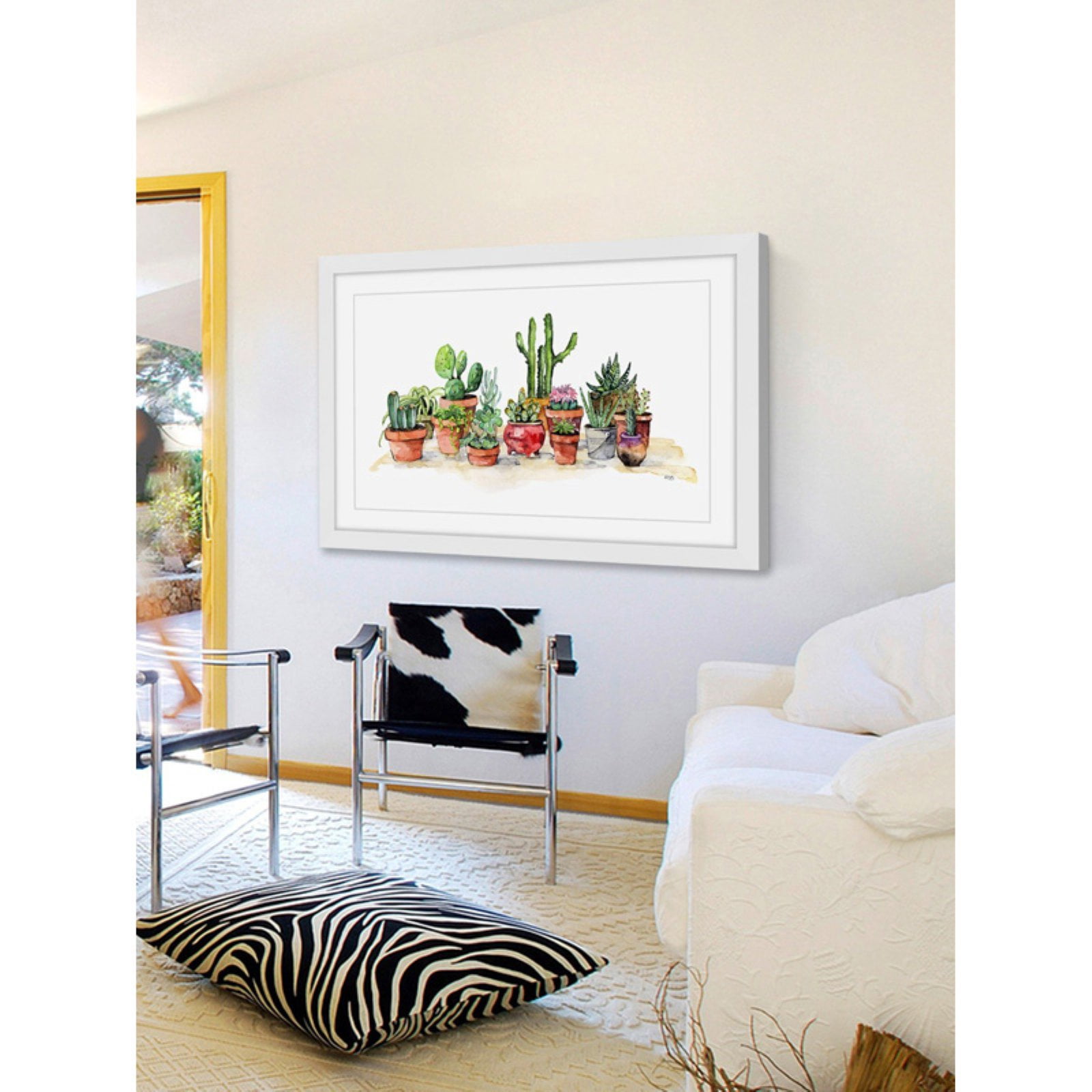 Marmont Hill "Potted Plants" by Rachel Byler Framed Painting Print