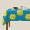 thumbnail image 3 of Wukai Ball Tennis Waterproof Tablecloth for Kitchen Dining, Fits Square Tables for 2-4 Seats -54"x54", 3 of 7