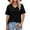 Black, variant on New summer arrivals Olyvenn Womens Summer Tops Short Sleeve Shirts Trendy V Neck T Shirts for Women Casual Tops Loose Tees Tops 2025 Trending Now Orange M
