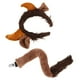 thumbnail image 5 of ColoMX Disfraz de vaca: orejas y cola de vaca marrón. Diadema de toro para cosplay, ideal para eventos y fiestas temáticas. Ideal para usar todo el día., 5 of 8