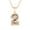 Number 2, variant on Colorful Necklaces for Women and Men Number Chain Stainless Steel Pendant Personalized Cubic Zirconia Dainty Jewelry Number 6