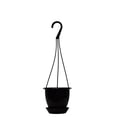 thumbnail image 5 of KOBA 4.5" Mini Hanging Basket with Saucer, Black, Qty. 10, 5 of 6